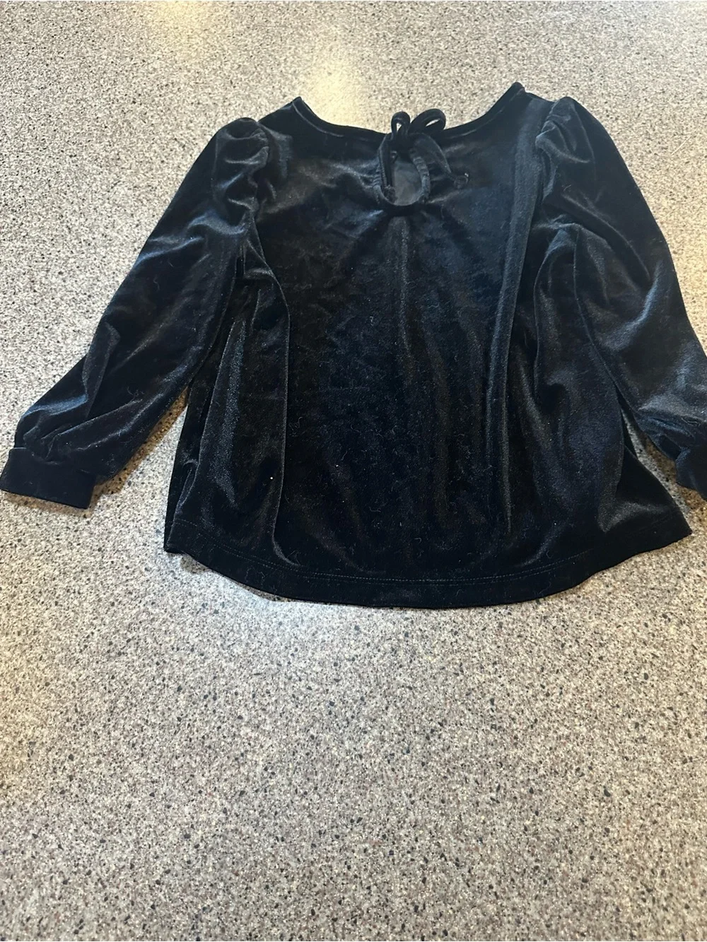 Old Navy Black Velvet Toddler Dress Top